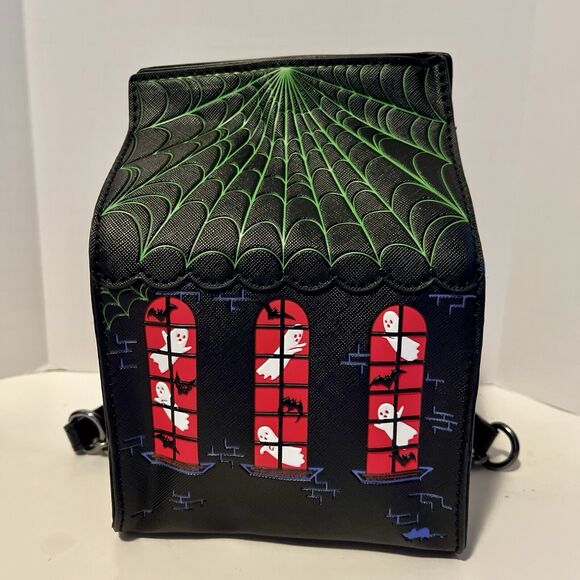Mad Engine Haunted House Halloween Purse Fine by Me Ghost Spider Web - Picture 3 of 8